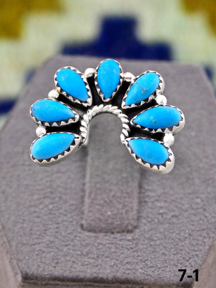 Southwest Handmade Kingman Turquoise & Sterling Silver Ring