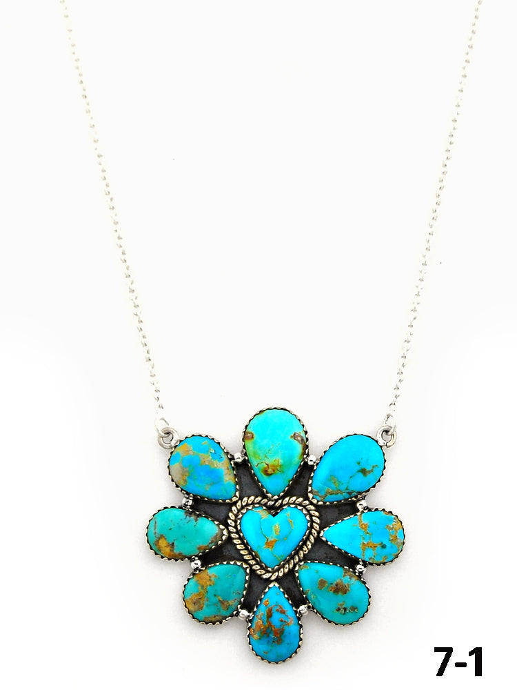 Southwest Made Santa Maria Turquoise & Sterling Silver Necklace