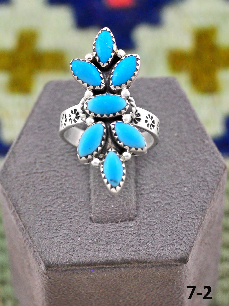 Southwest Handmade Kingman Turquoise & Sterling Silver Ring