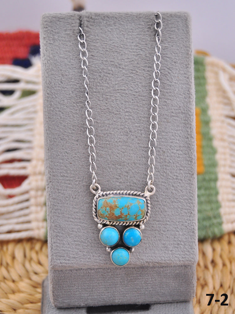 Southwest Made Multi Stone & Sterling Silver Necklace