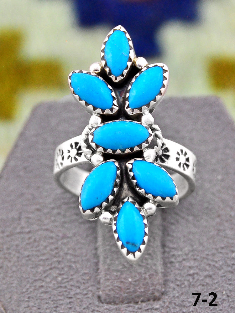 Southwest Handmade Kingman Turquoise & Sterling Silver Ring