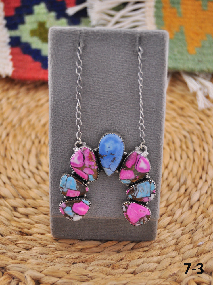 Southwest Handmade Multi Stone & Sterling Silver Naja Necklace