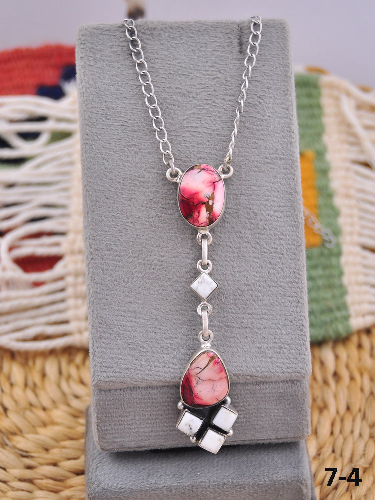 Southwest Made Multi Stone & Sterling Silver Necklace