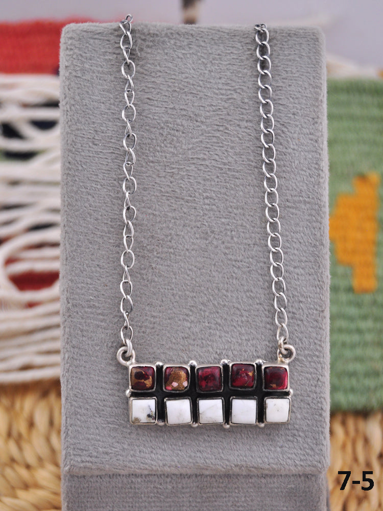 Southwest Made Multi Stone & Sterling Silver Necklace