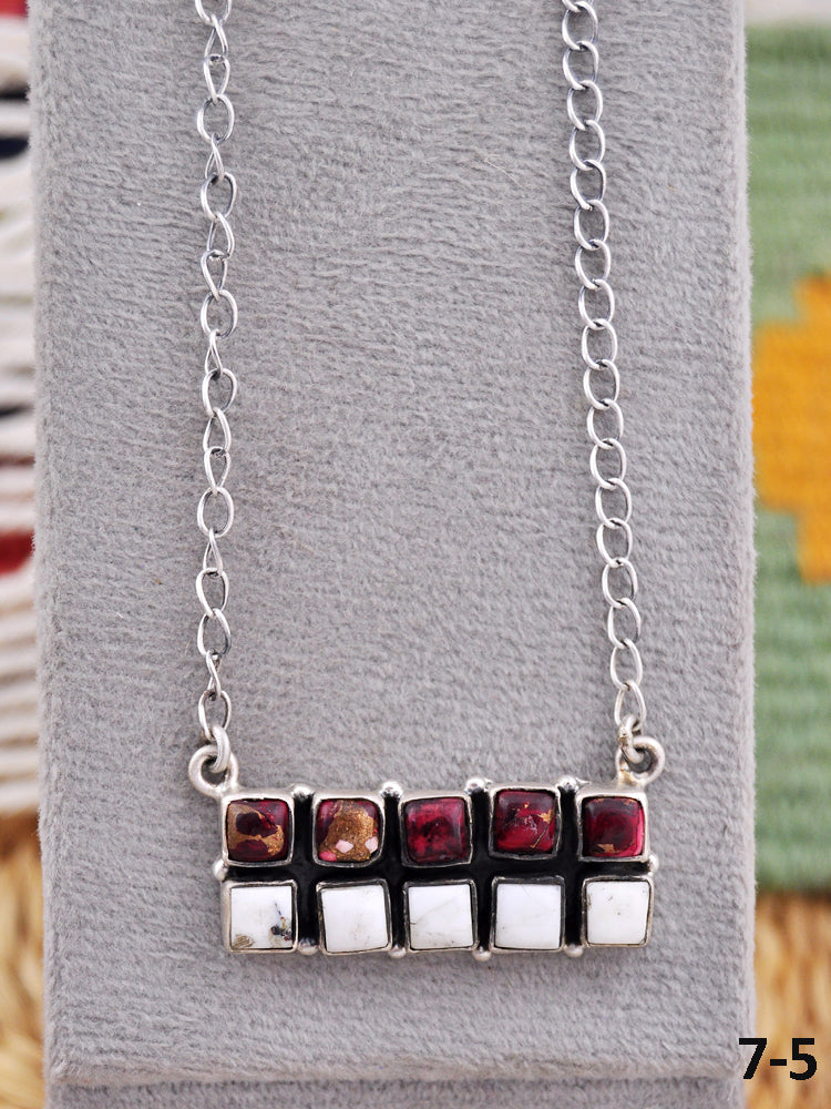 Southwest Made Multi Stone & Sterling Silver Necklace