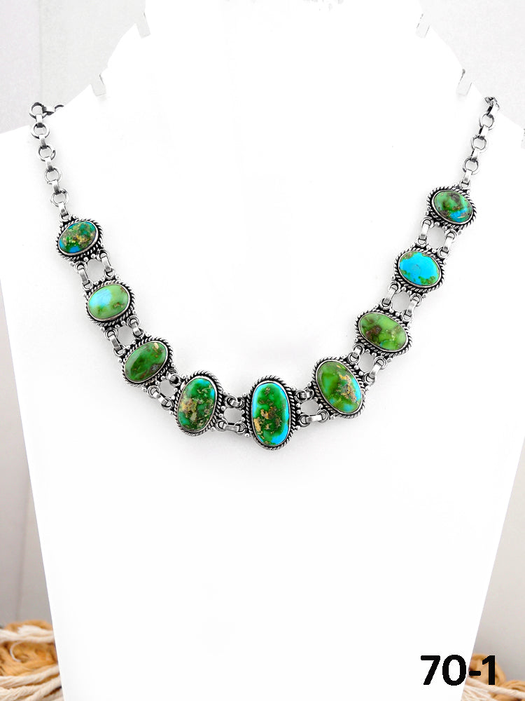 Southwest Handmade Sonoran & Sterling Silver Necklace