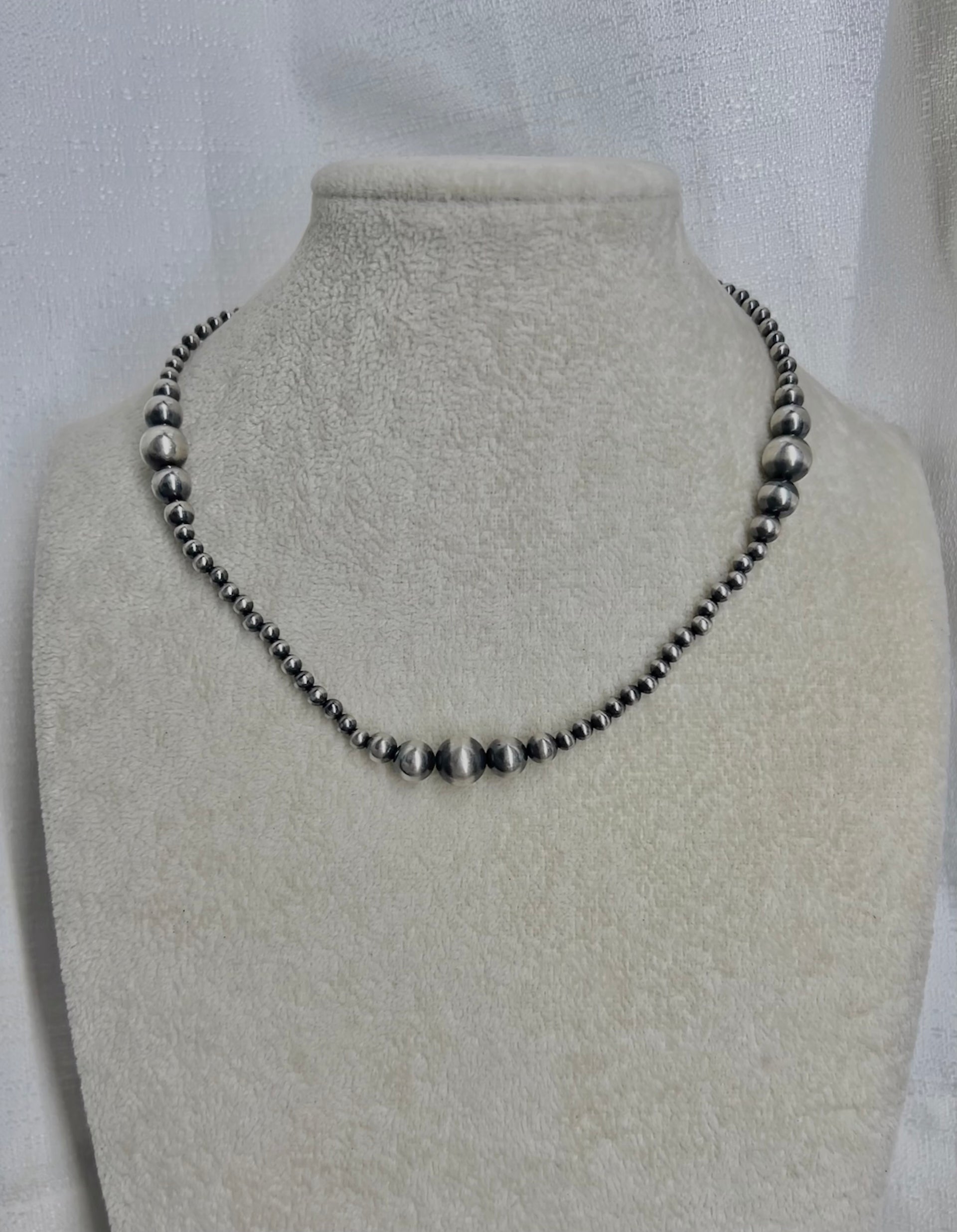 Southwest Made Sterling Sliver Pearl Necklace