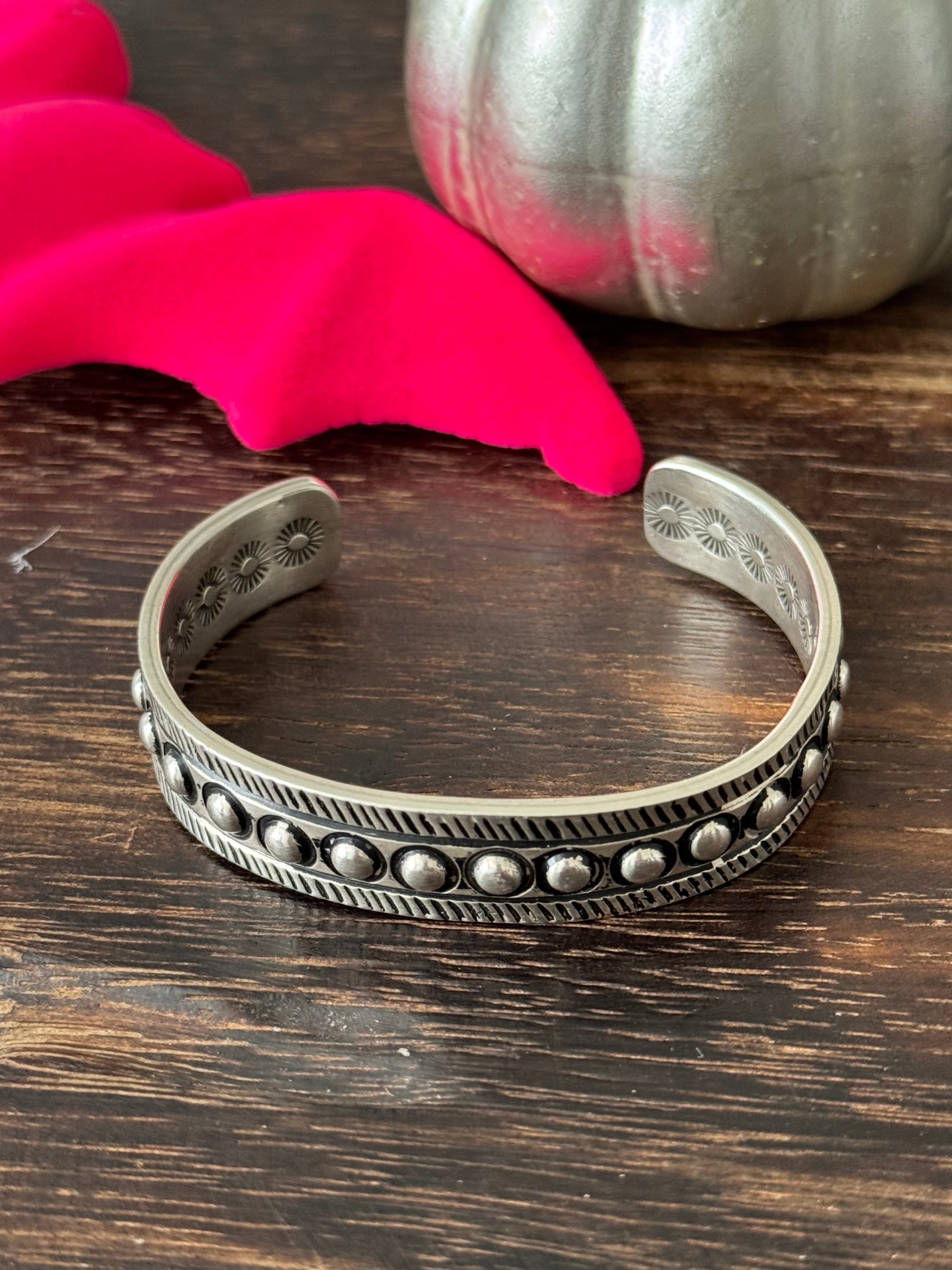 Navajo Made Sterling Silver Cuff Bracelet