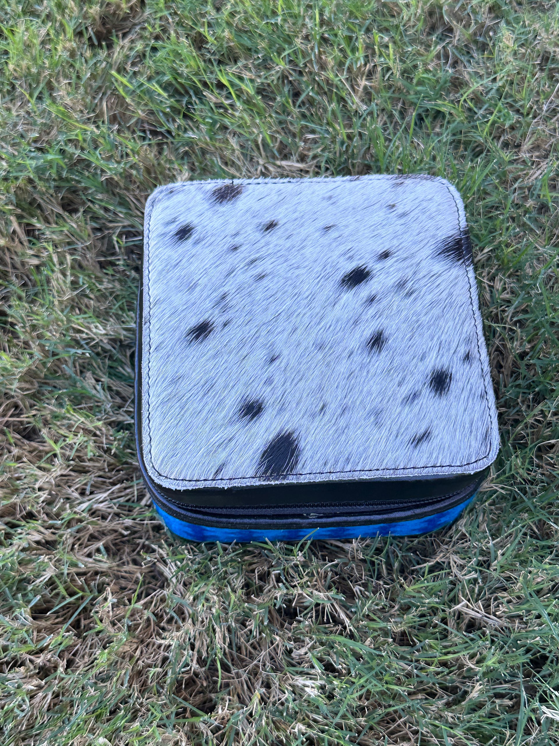 Genuine Leather Cowhide Jewelry Box