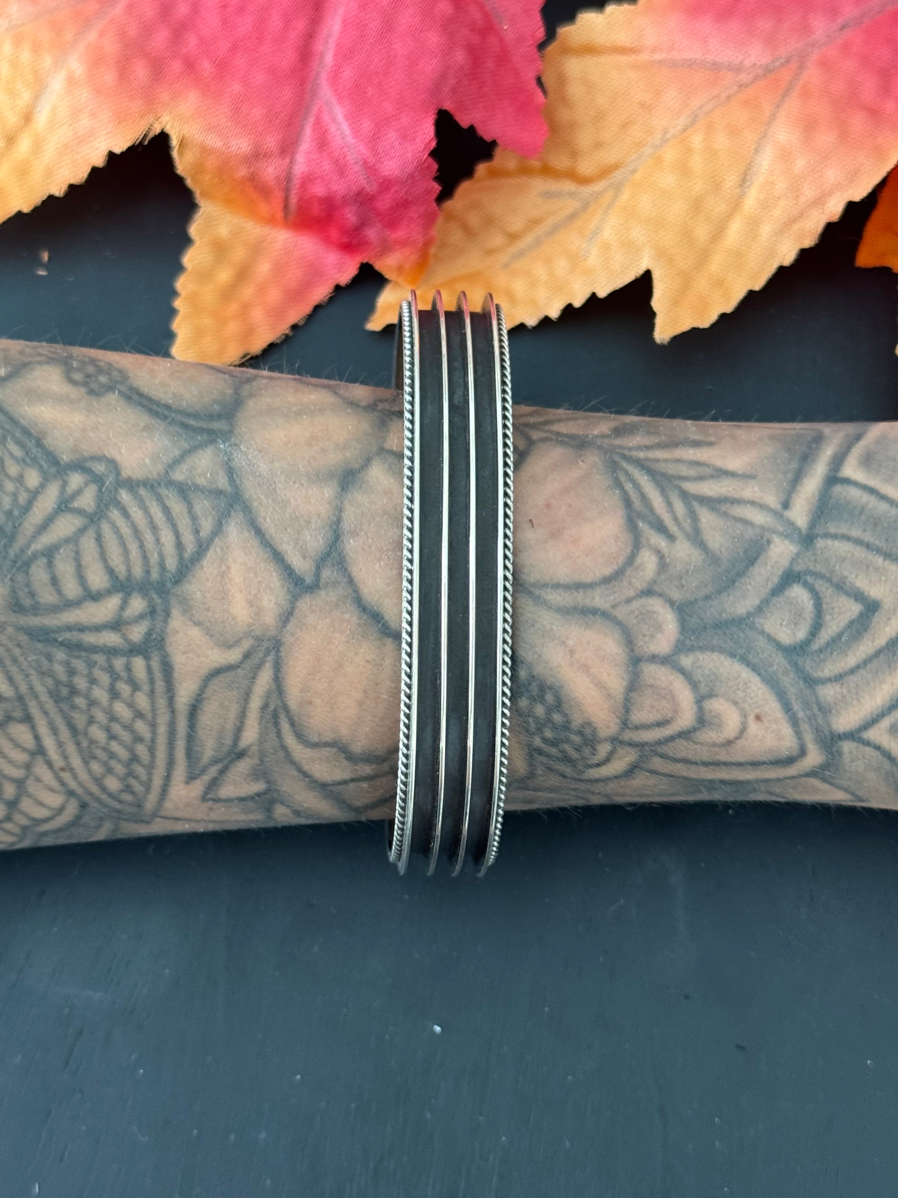 Arnold Yazzie Sterling Silver Cuff Bracelet