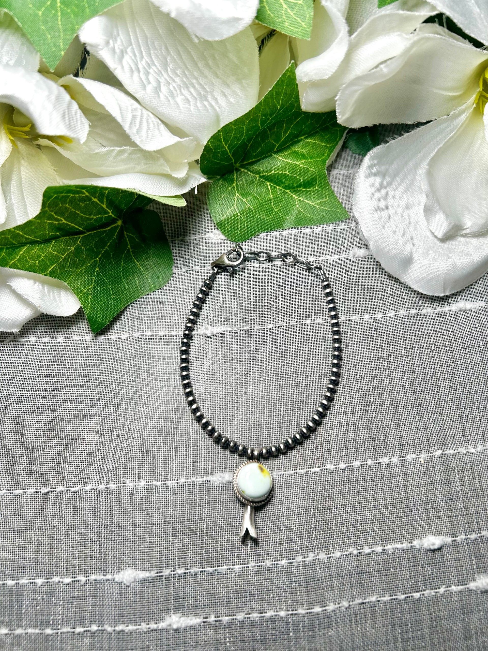 George Rios Palomino Variscite & Sterling Silver Bracelet