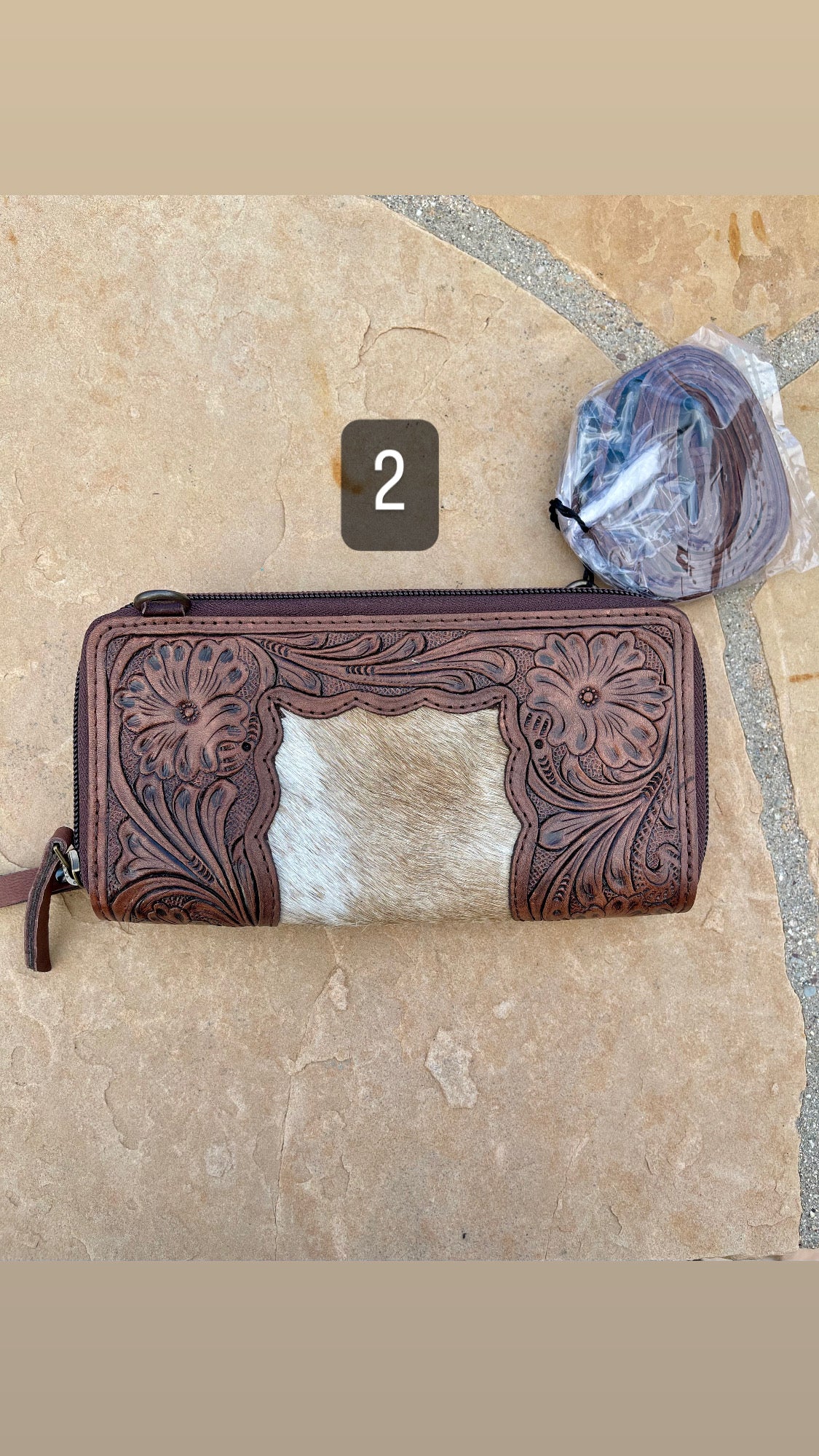 Genuine Tooled Leather Wallet/Purse