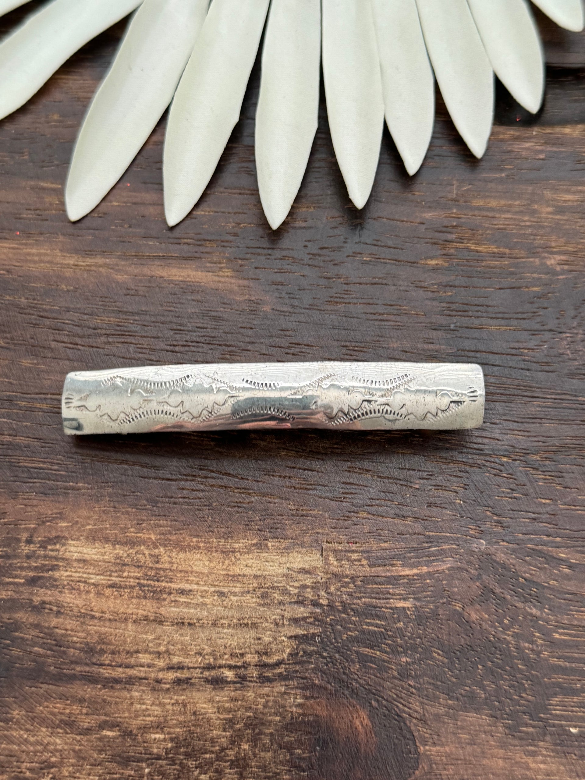 Navajo Made Sterling Silver Hair Barrette
