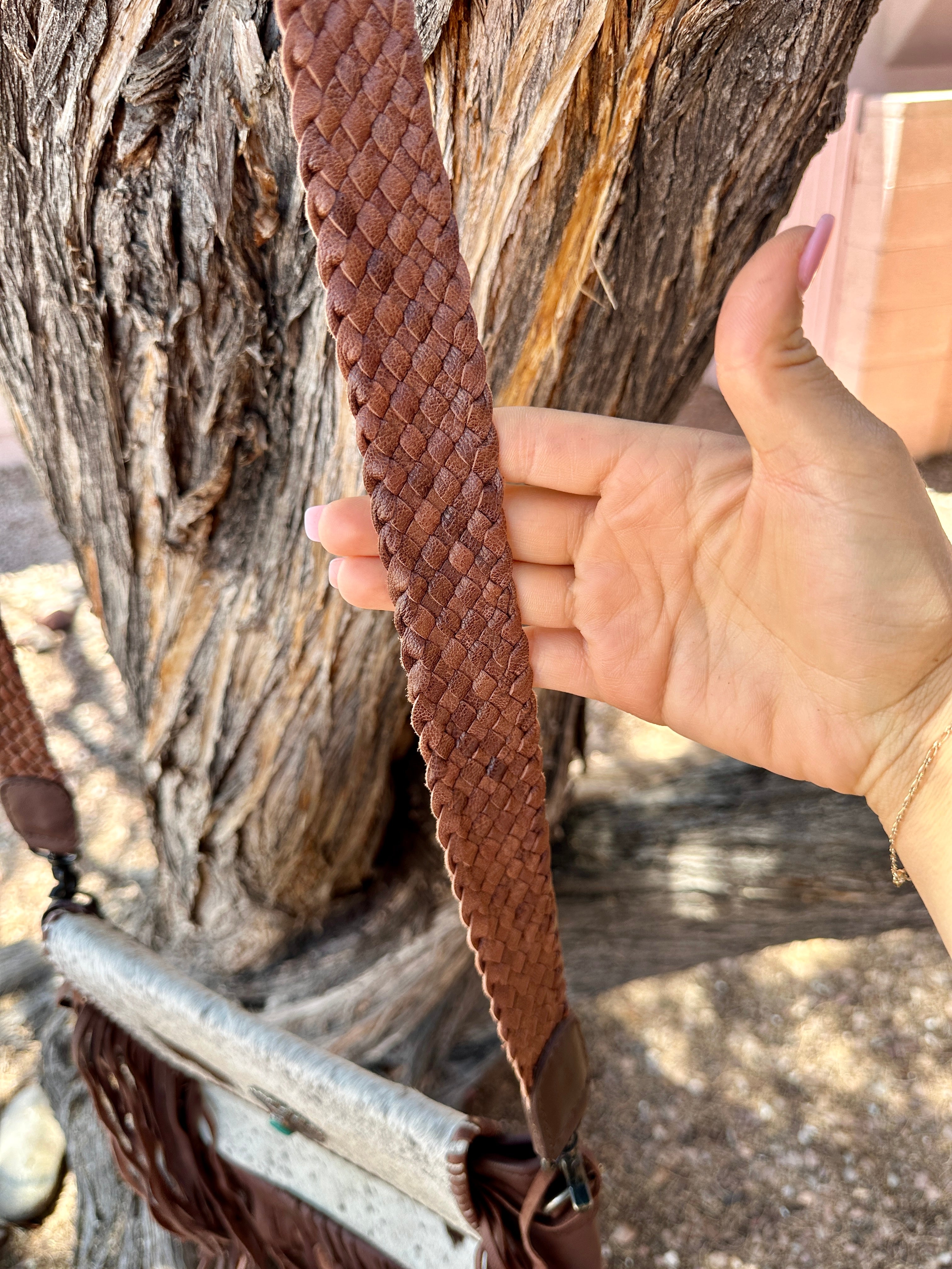 Genuine Tooled Leather & Cowhide Purse