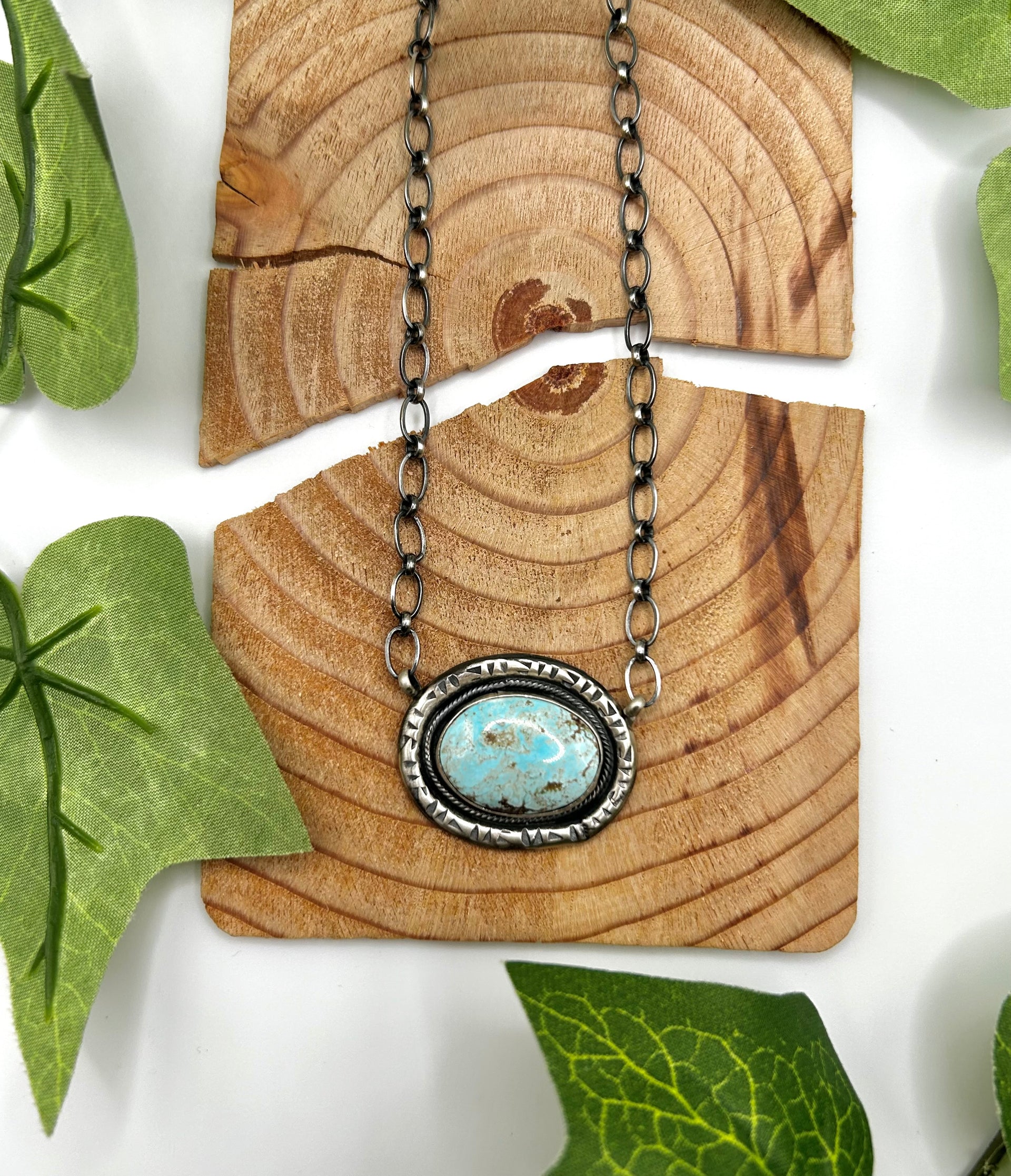 Franklin Joseph Natural Dry Creek Turquoise & Sterling Silver Necklace