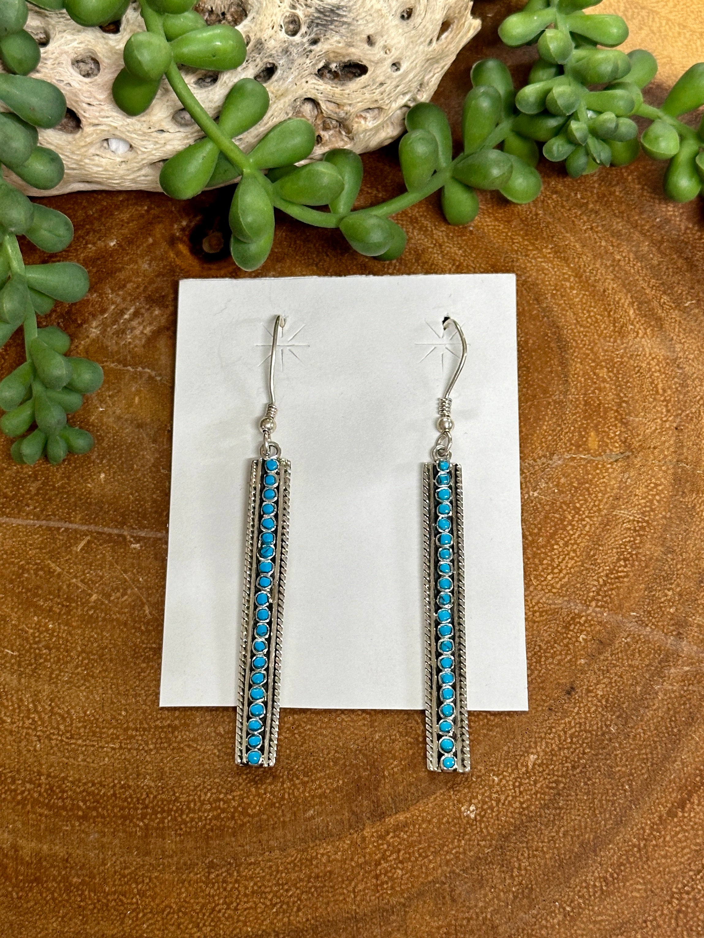 Southwest Handmade Sterling Silver Dangle Earrings