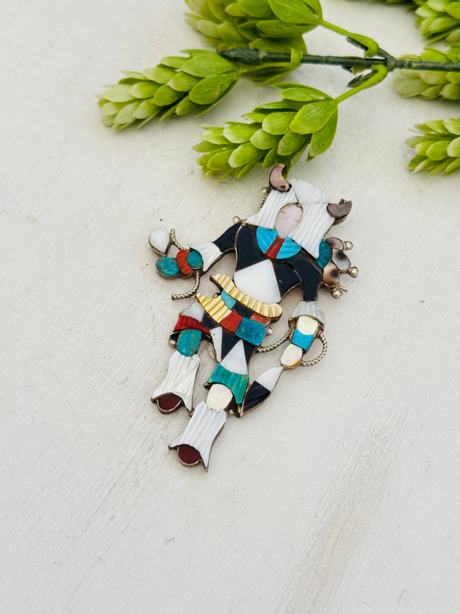 Jonathan Bayook Multi Stone & Sterling Silver Pendant/Pin