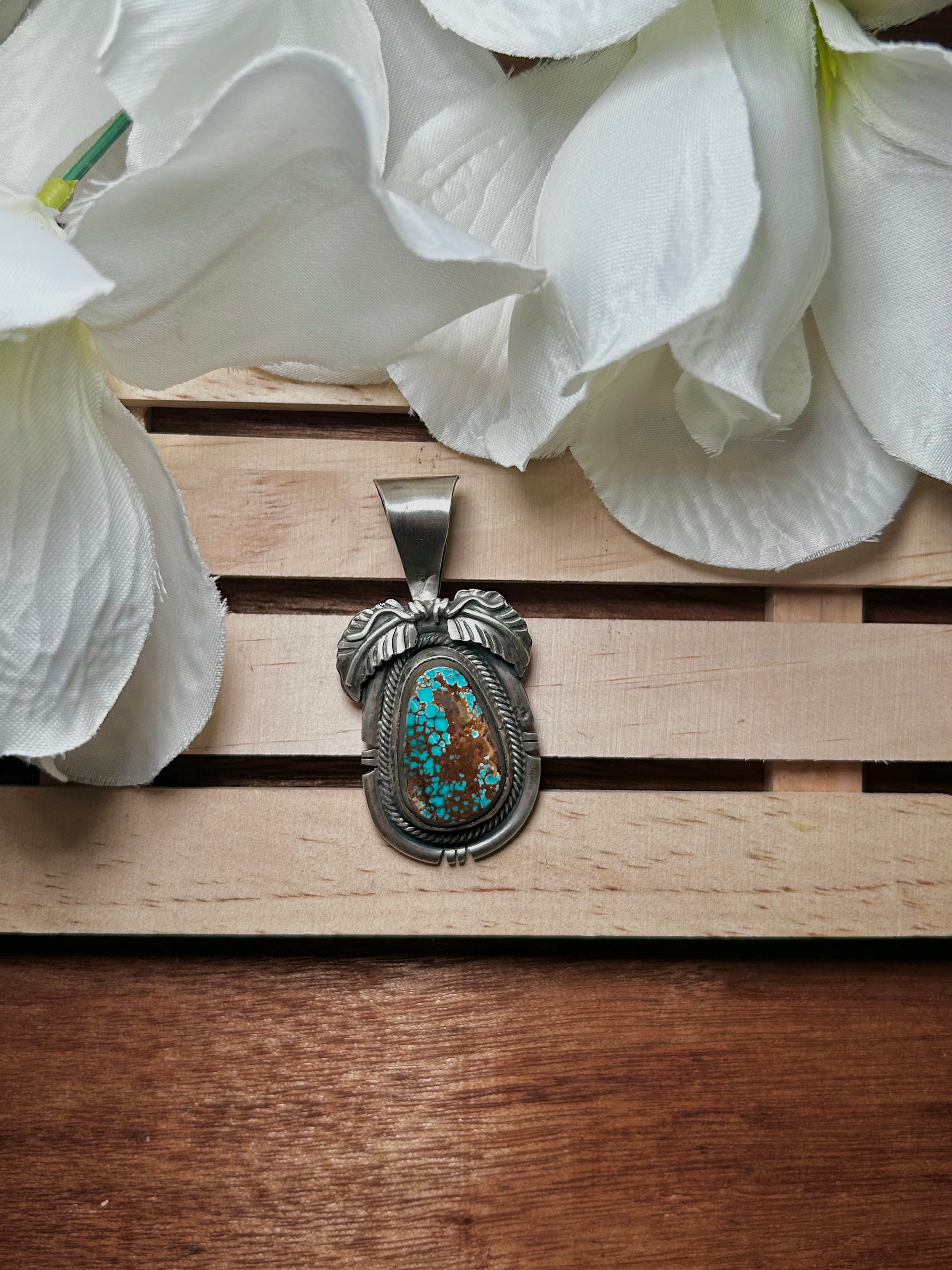 Navajo Made Royston Turquoise & Sterling Silver Pendant