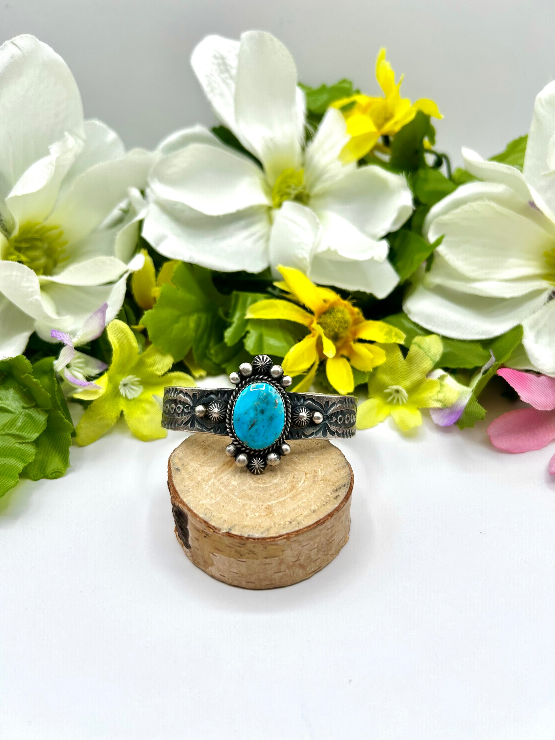 Kindale Billah Kingman Turquoise & Sterling Silver Cuff Bracelet