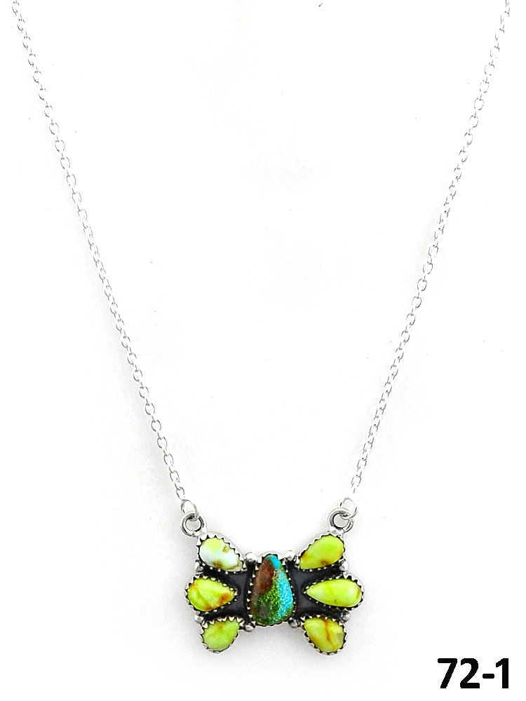 Southwest Made Palomino with Sonoran Turquoise & Sterling Silver Necklace