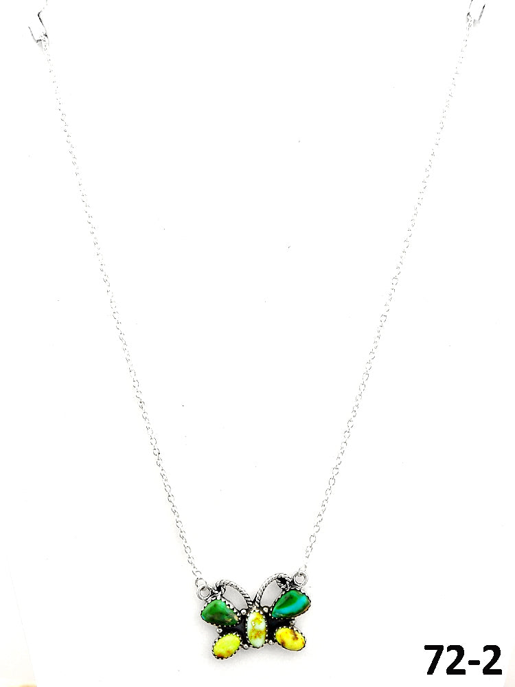 Southwest Made Palomino with Sonoran Turquoise & Sterling Silver Necklace