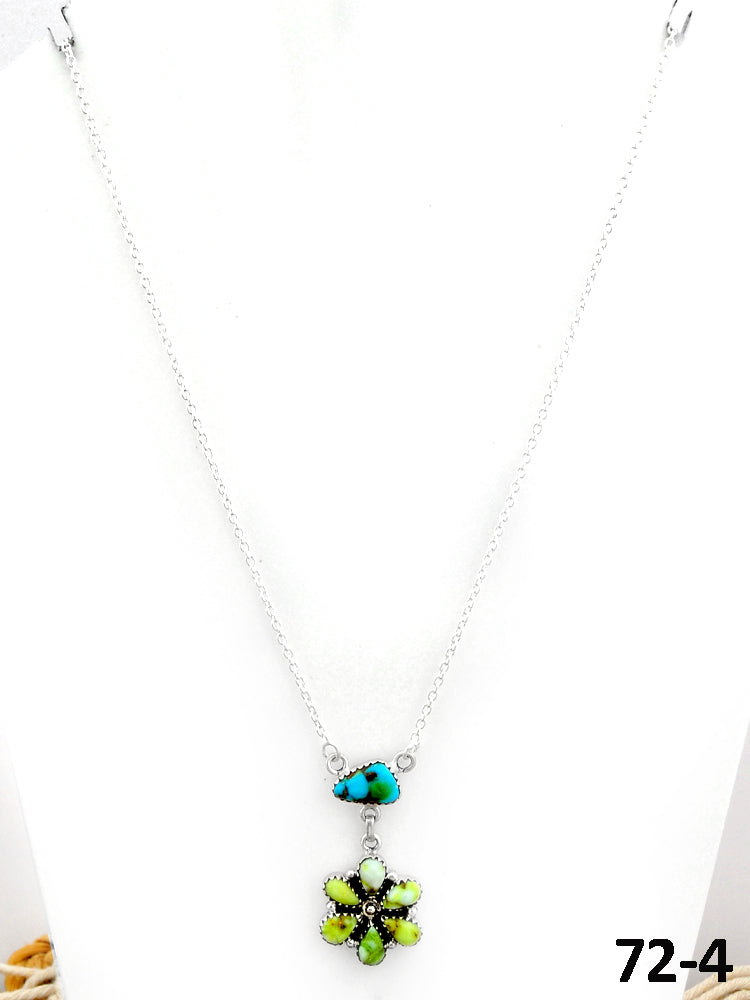 Southwest Made Palomino with Sonoran Turquoise & Sterling Silver Necklace