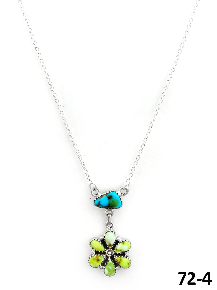 Southwest Made Palomino with Sonoran Turquoise & Sterling Silver Necklace