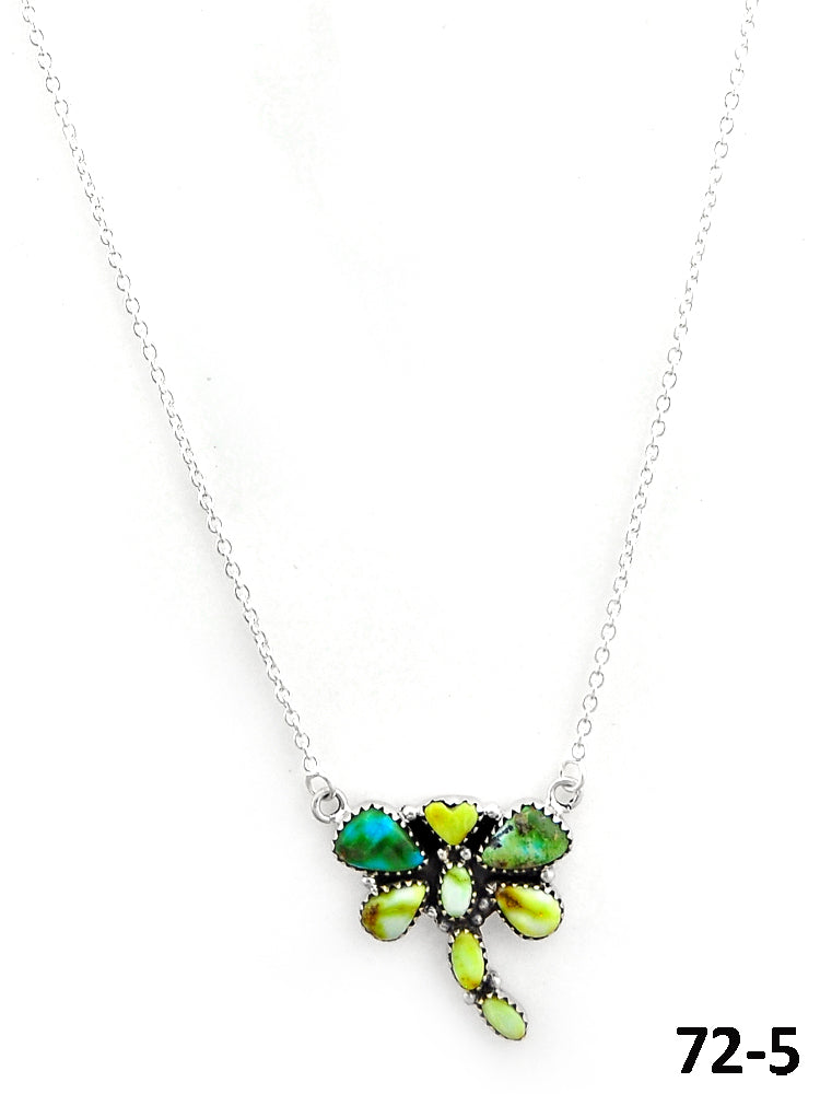 Southwest Made Palomino with Sonoran Turquoise & Sterling Silver Necklace