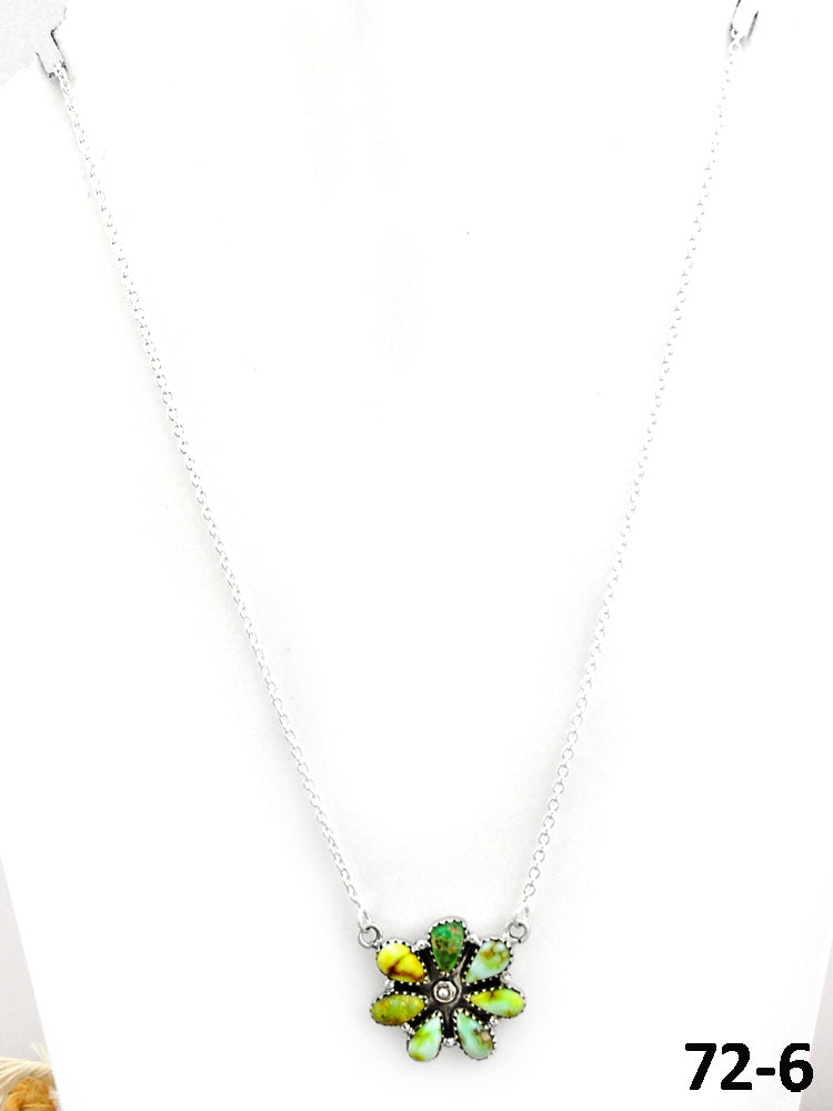 Southwest Made Palomino with Sonoran Turquoise & Sterling Silver Necklace