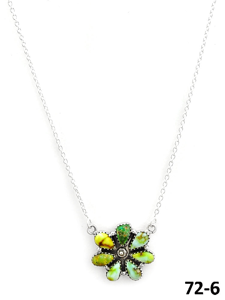 Southwest Made Palomino with Sonoran Turquoise & Sterling Silver Necklace