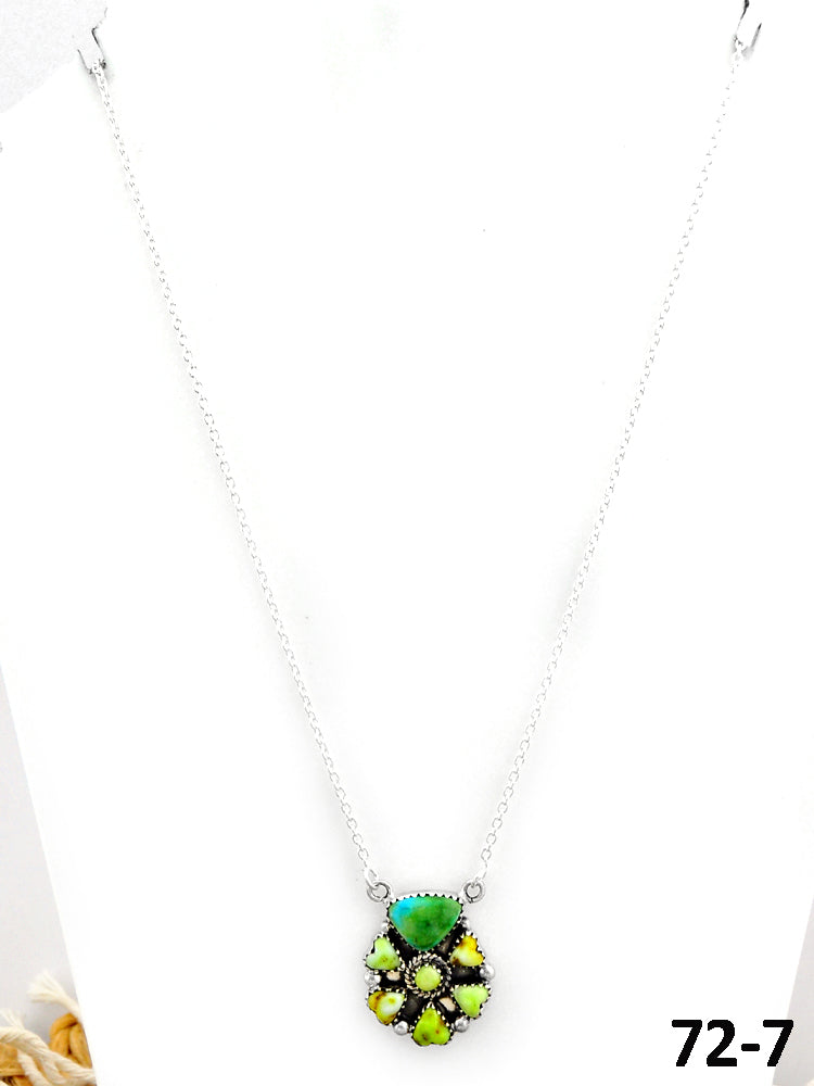 Southwest Made Palomino with Sonoran Turquoise & Sterling Silver Necklace