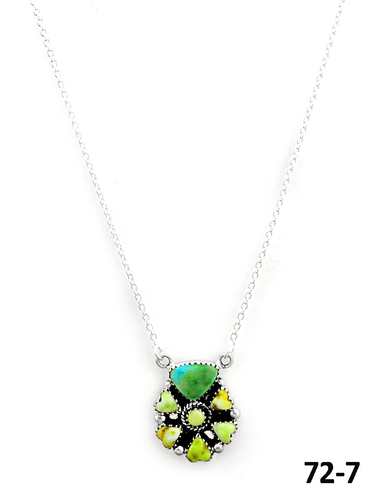 Southwest Made Palomino with Sonoran Turquoise & Sterling Silver Necklace
