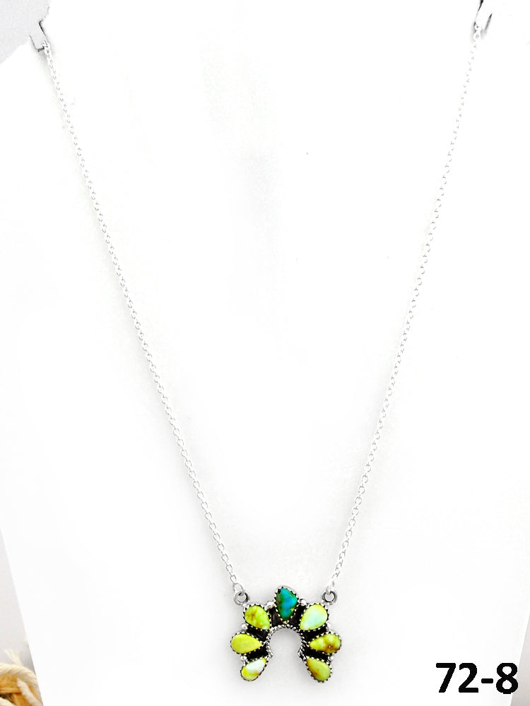 Southwest Made Palomino with Sonoran Turquoise & Sterling Silver Necklace