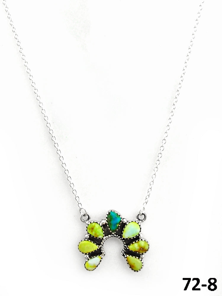 Southwest Made Palomino with Sonoran Turquoise & Sterling Silver Necklace