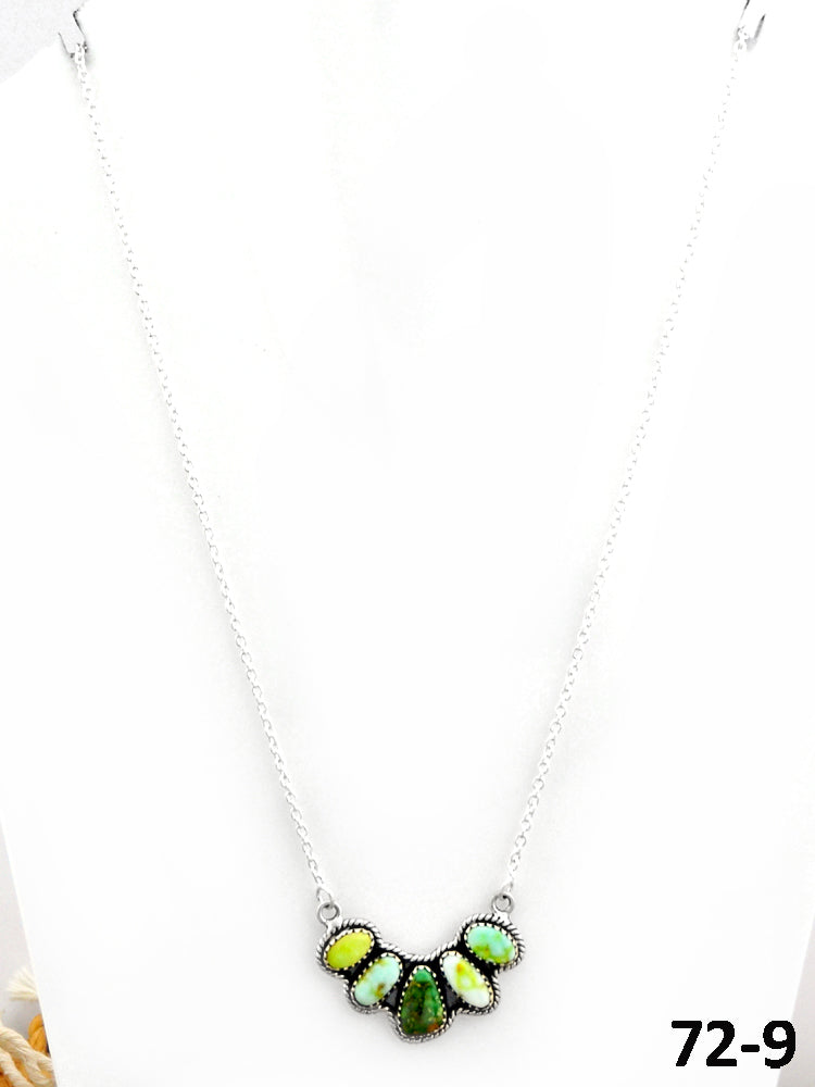 Southwest Made Palomino with Sonoran Turquoise & Sterling Silver Necklace