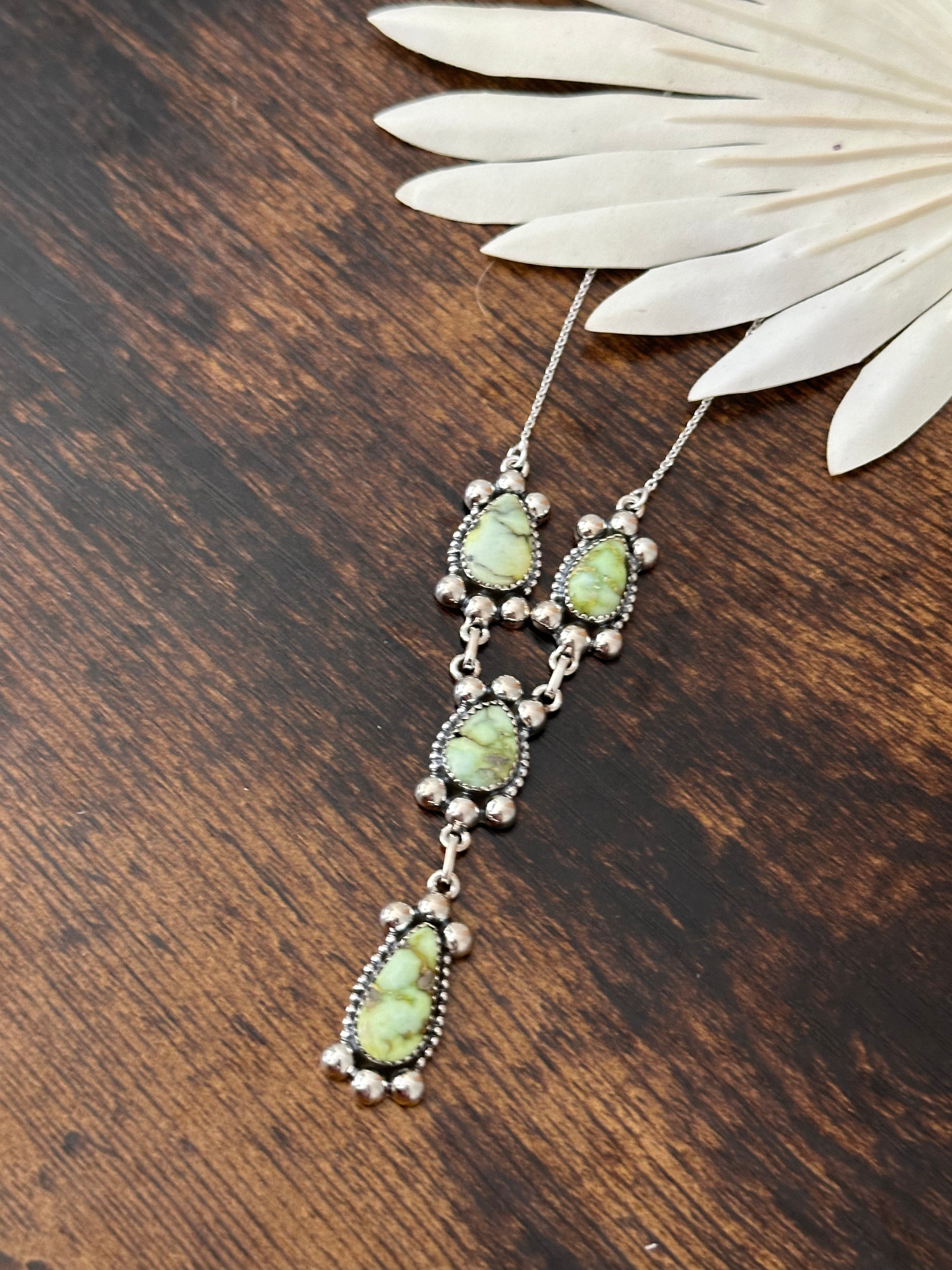 TTD Palomino Variscite & Sterling Silver Necklace