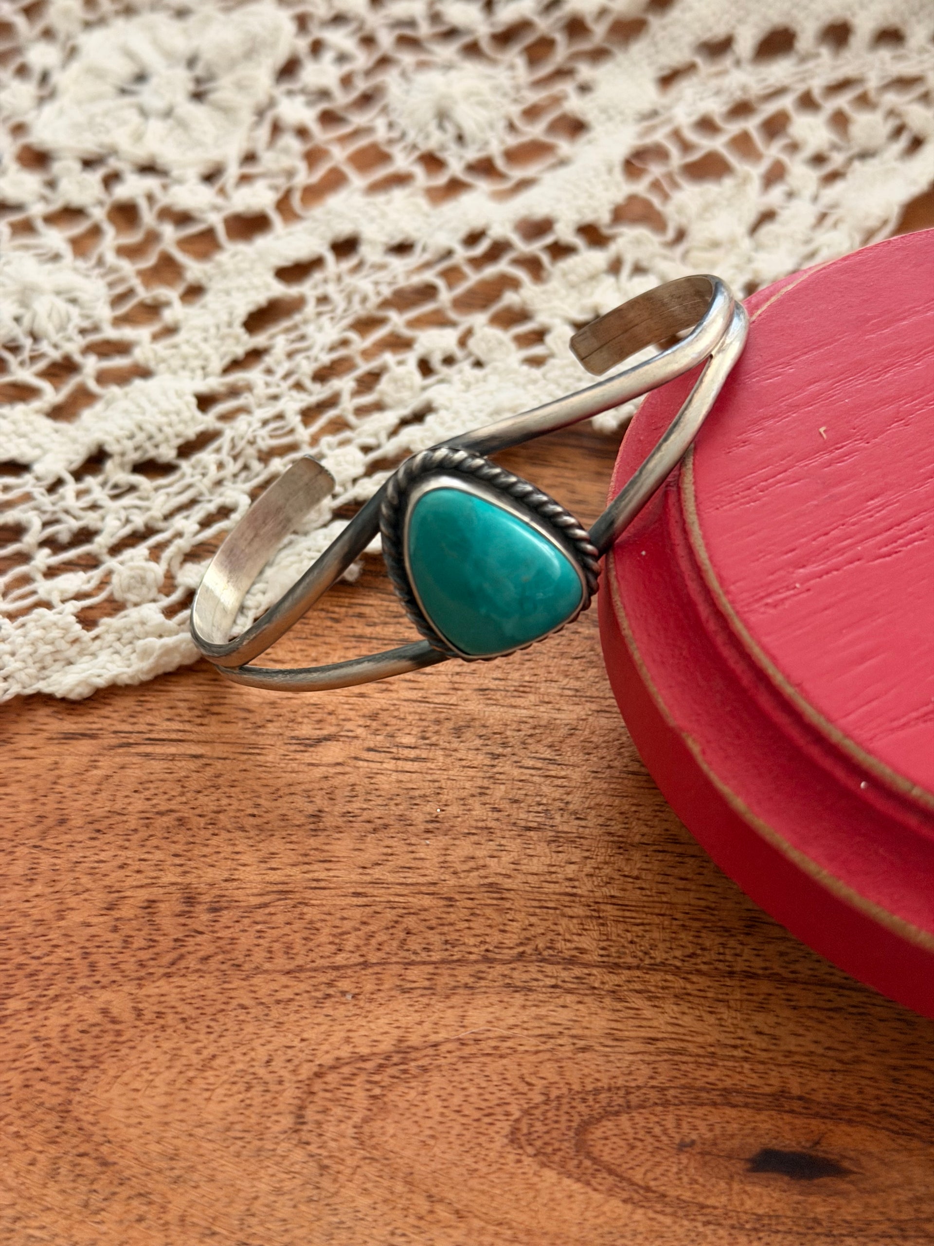 Dave Skeets Turquoise & Sterling Silver Cuff Bracelet