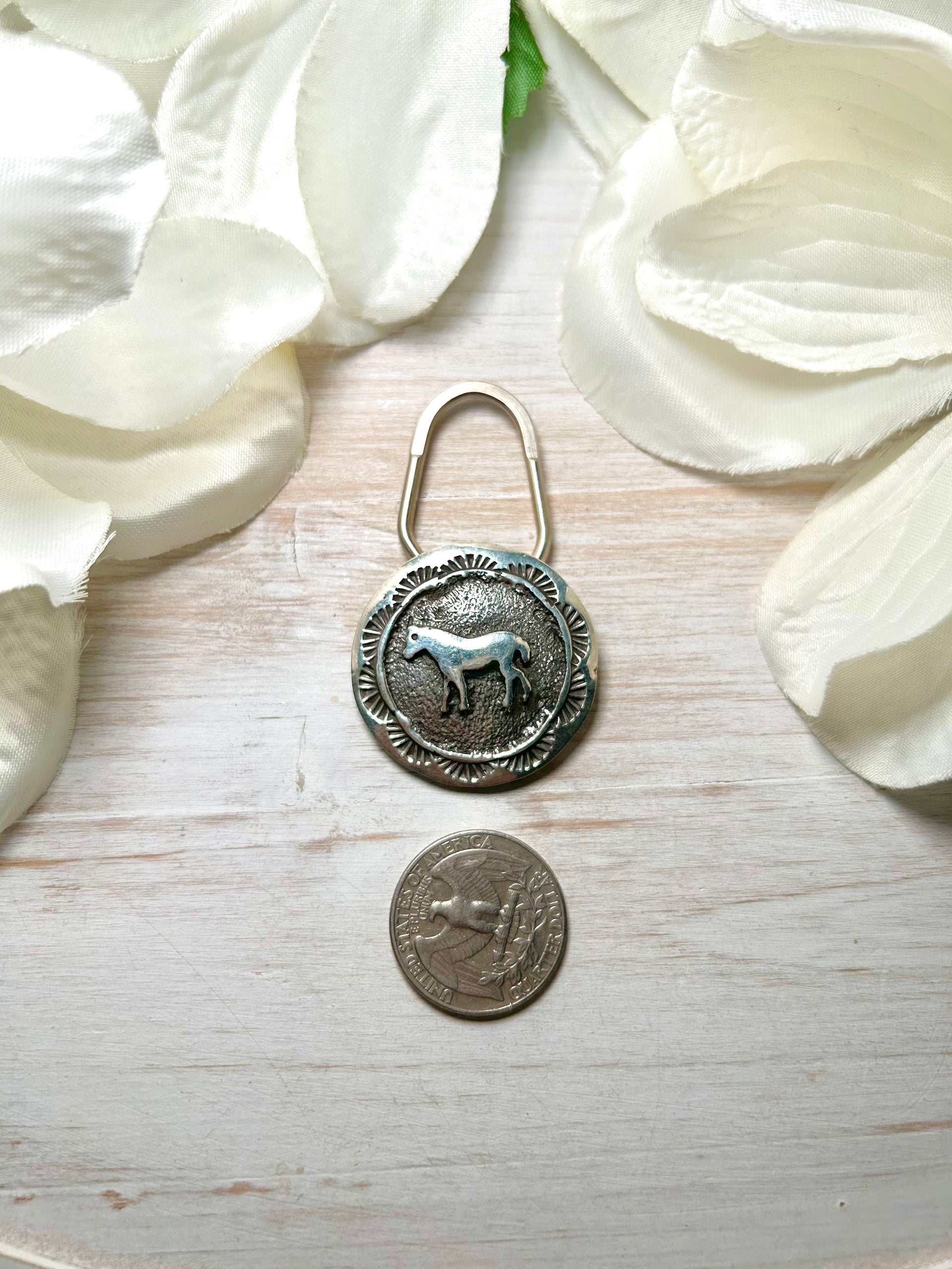 Navajo Made Sterling Silver Key Chain