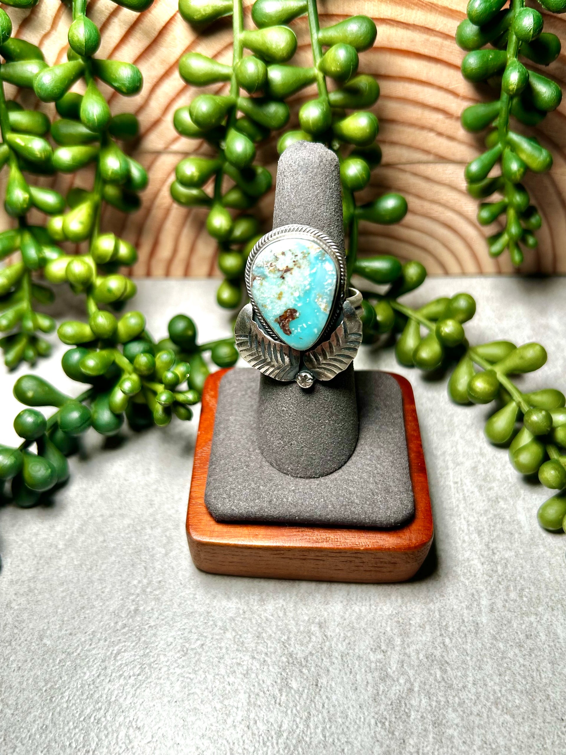 Kobe Martinez Dry Creek Turquoise& Sterling Silver Adjustable Ring