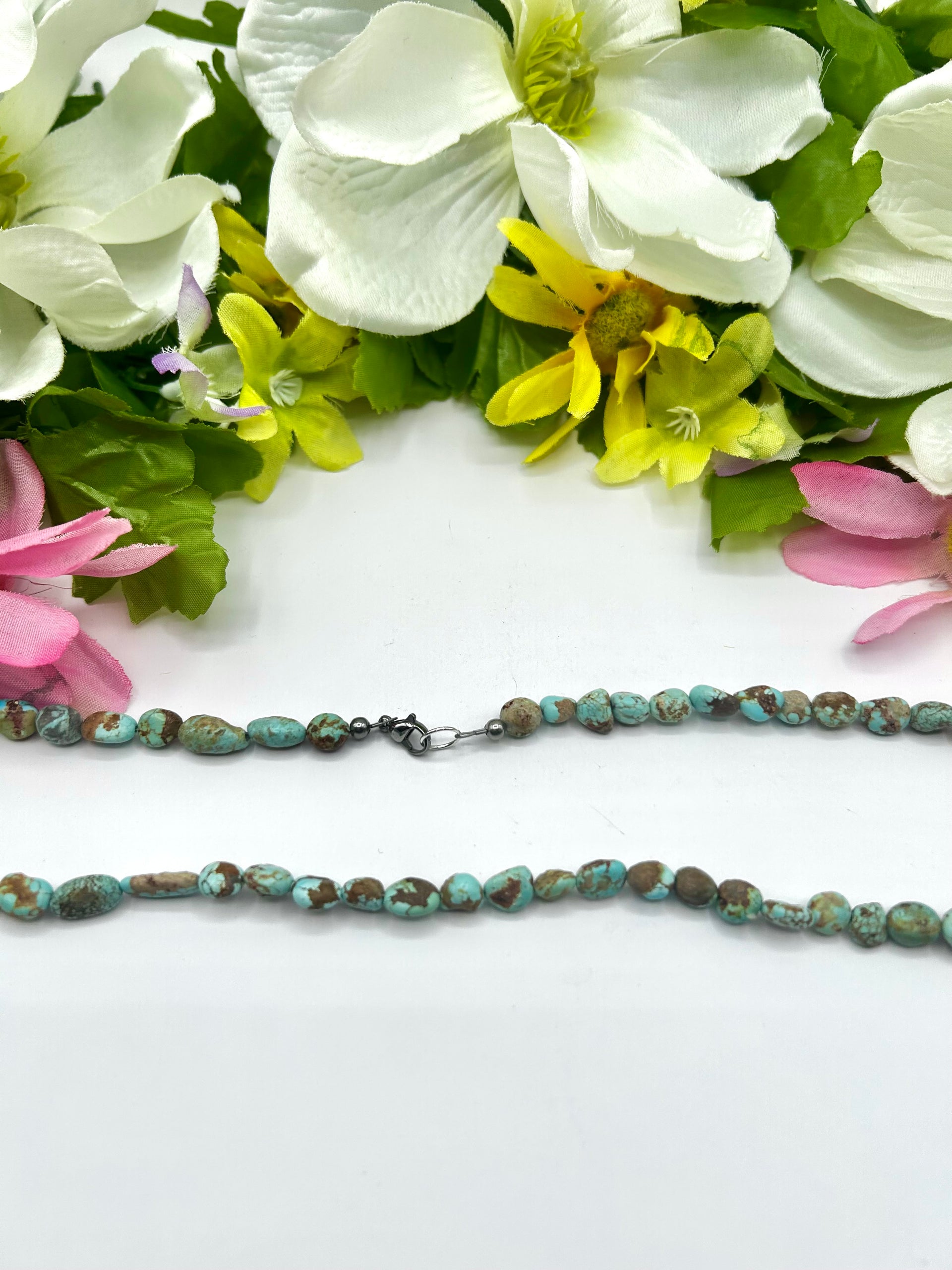 Navajo Made Strung #8 Turquoise Necklace