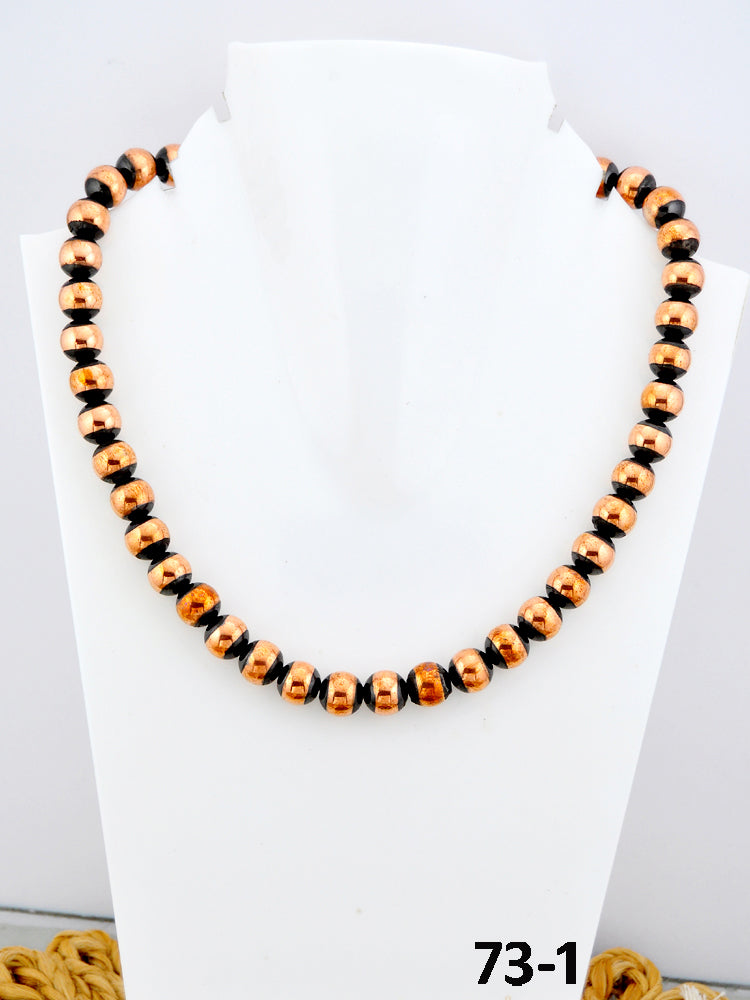 Southwest Handmade Copper Beaded Necklace 10mm