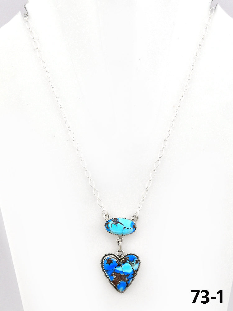 Southwest Made Golden Hill’s Turquoise & Sterling Silver Necklace