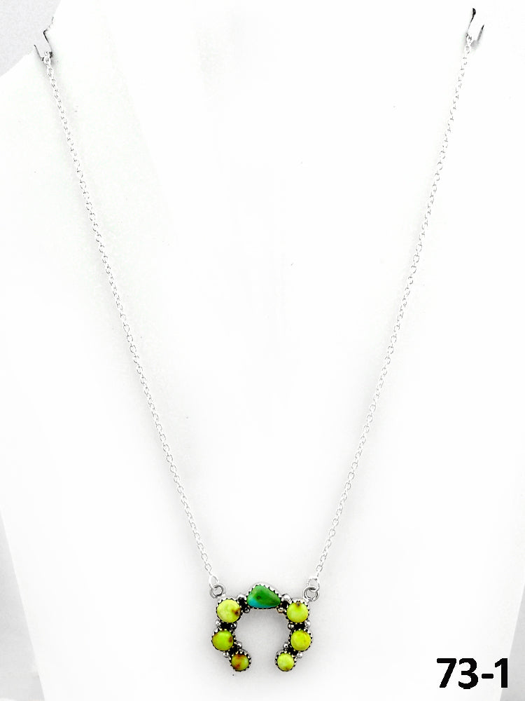 Southwest Made Palomino with Sonoran Turquoise & Sterling Silver Necklace