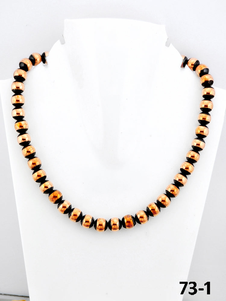 Southwest Handmade Copper Beaded Necklace 10mm