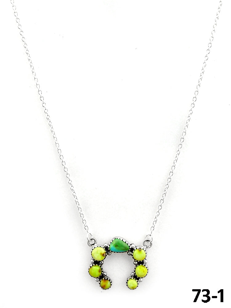 Southwest Made Palomino with Sonoran Turquoise & Sterling Silver Necklace