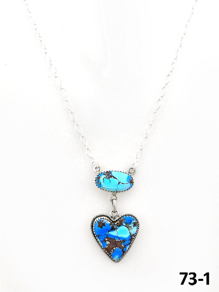 Southwest Made Golden Hill’s Turquoise & Sterling Silver Necklace