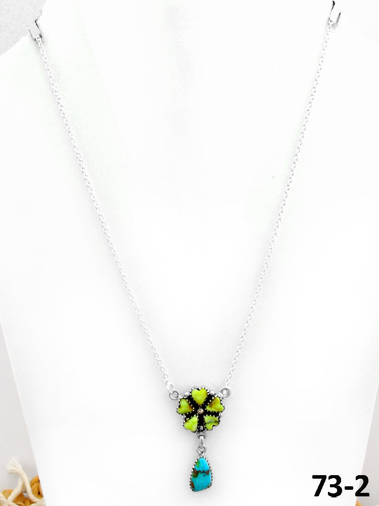 Southwest Made Palomino with Sonoran Turquoise & Sterling Silver Necklace