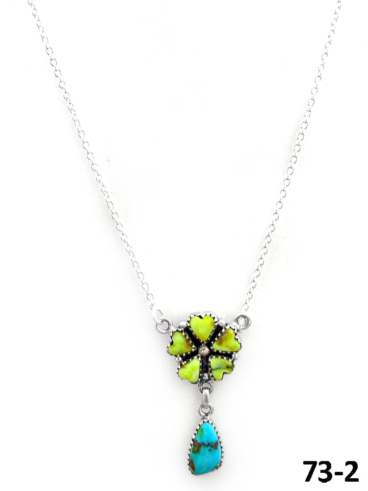 Southwest Made Palomino with Sonoran Turquoise & Sterling Silver Necklace