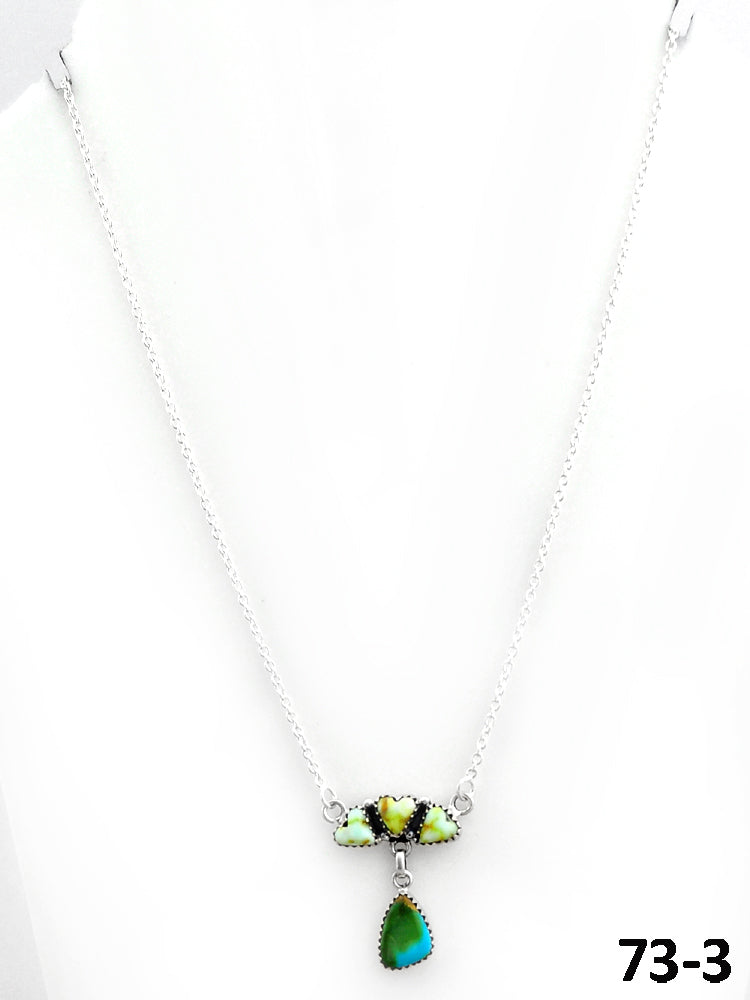 Southwest Made Palomino with Sonoran Turquoise & Sterling Silver Necklace