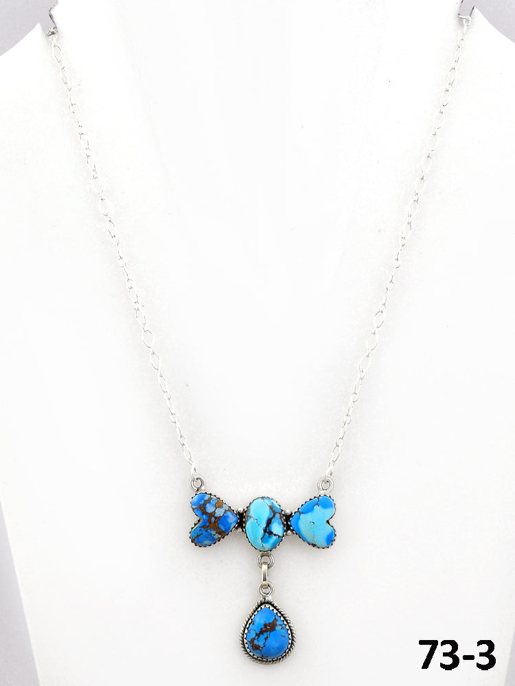 Southwest Made Golden Hill’s Turquoise & Sterling Silver Necklace